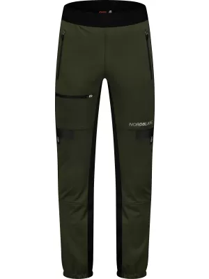 Moške nepremočljive hlače za več športov NORDBLANC RIDGEWALK NBSPM8325 TEMNO ZELENA