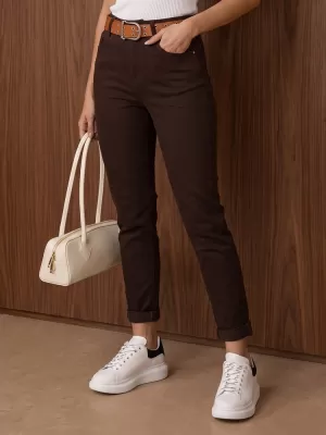 Ženske hlače DSTREET UY3151 RJAVA