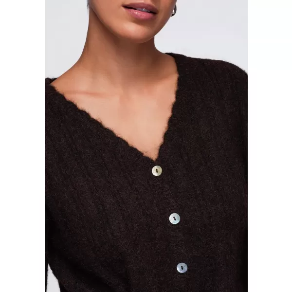  Ženski pulover OMBRE OW-SW-E0012 RJAVA 