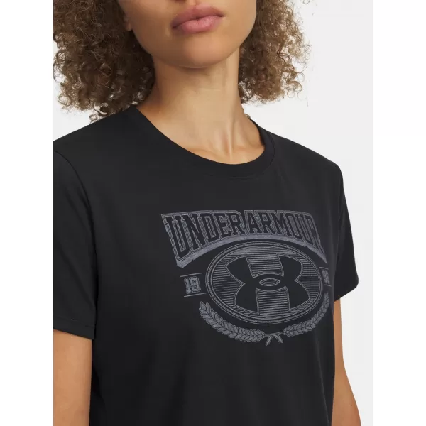  Ženska majica s kratkimi rokavi UNDER ARMOUR W VARSITY SS 6010592-001 ČRNA 