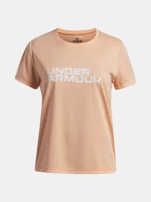 Dekliška majica s kratkimi rokavi UNDER ARMOUR TECH TWIST WDMK LOGO SS 6007134-870 ORANŽNA