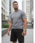 Moška majica s kratkimi rokavi DSTREET RX5675 SVETLO SIVA
