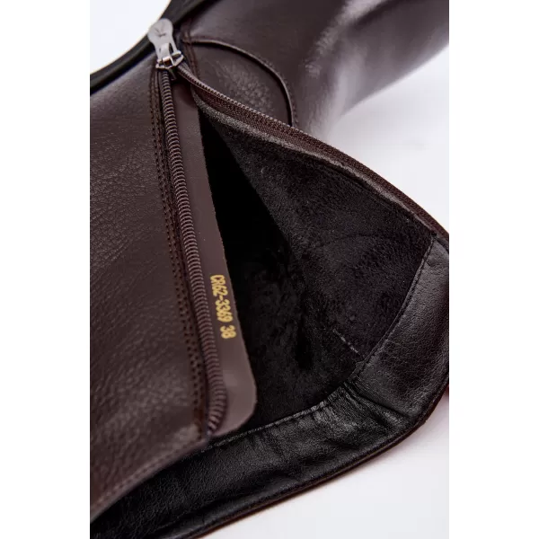  Ženski gležnjarji D&A CR62-3369 TEMNO RJAVA 