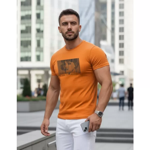  Moška majica s kratkimi rokavi DSTREET NX5014R ORANŽNA 