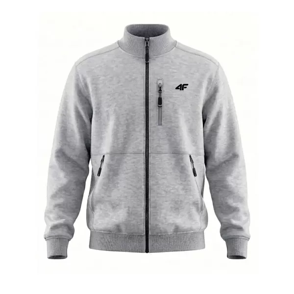  Moški pulover 4F WMM00TSWSM2547 HLADNO SVETLO SIV MELANGE 