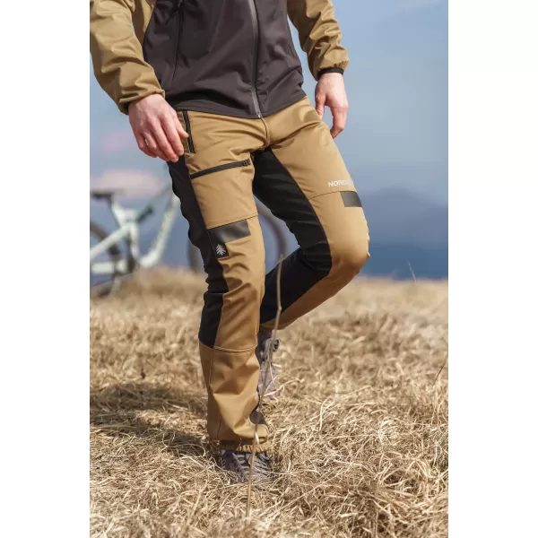  Moške nepremočljive hlače za več športov NORDBLANC RIDGEWALK NBSPM8325 RJAVA 