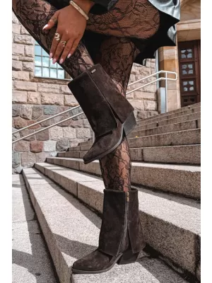 Ženski škornji BIG STAR SHOES UU274115 RJAVE/BEŽ SENCE