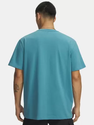 Moška majica s kratkimi rokavi UNDER ARMOUR M LOGO EMB HEAVYWEIGHT SS 1373997-466 MODRA