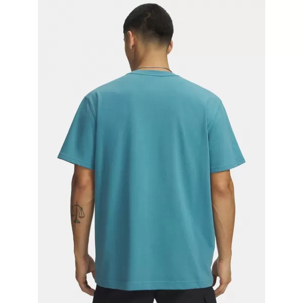  Moška majica s kratkimi rokavi UNDER ARMOUR M LOGO EMB HEAVYWEIGHT SS 1373997-466 MODRA 
