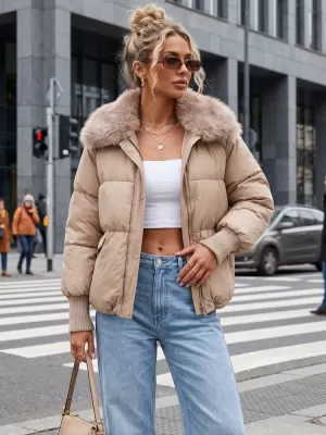 Ženska jakna DSTREET TY5816 KARAMELA