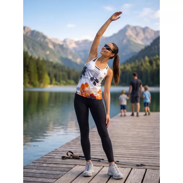  Ženski vrhunski funkcionalni brezrokavnik ALTISPORT VOJ/ALW117TIL01 ČRNO-ORANŽNA 