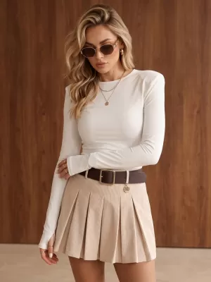 Ženska majica s kratkimi rokavi DSTREET RY2941 BELA