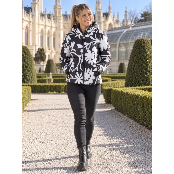  Ženska zimska jakna ALTISPORT IRITA ČRNO/BELO 