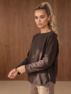 Ženska bluza DSTREET RY2942 RJAVA