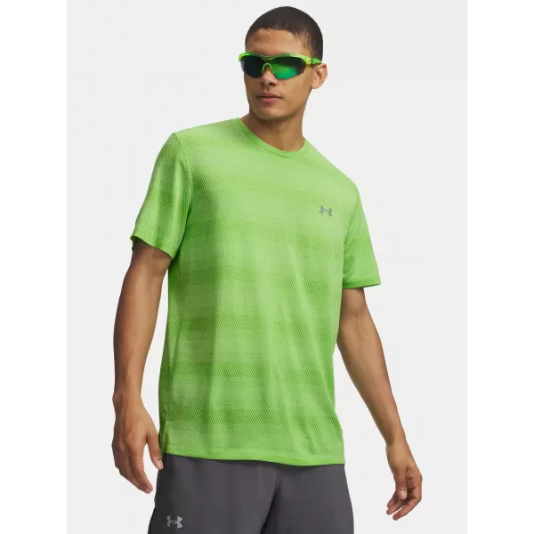  Moška majica s kratkimi rokavi UNDER ARMOUR VELOCITI SS 6009517-712 ZELENA 