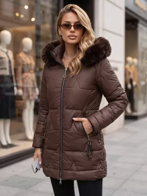 Ženska jakna DSTREET TY5736 RJAVA