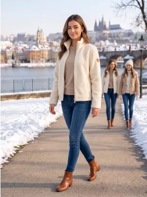 Ženska jakna ALTISPORT IZADORE SVETLO BEŽ