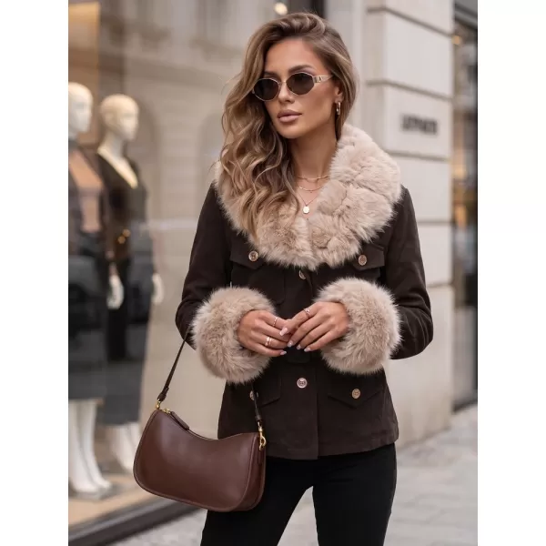  Ženska jakna DSTREET TY5851 RJAVA 