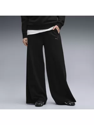 Ženske hlače PUMA CLASS RELAXED WIDE LEG PANTS 69401301 ČRNA PUMA