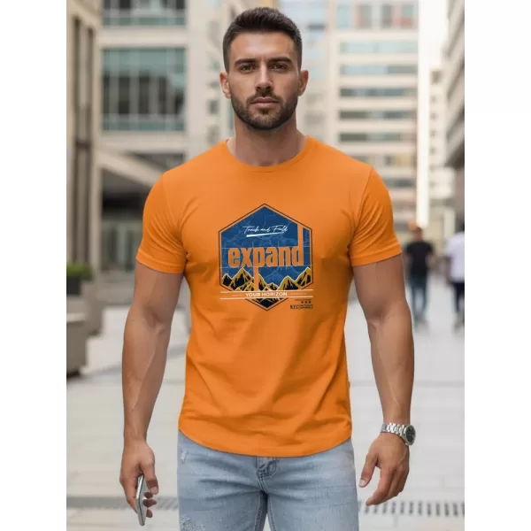  Moška majica s kratkimi rokavi DSTREET NX5004R-OR ORANŽNA 