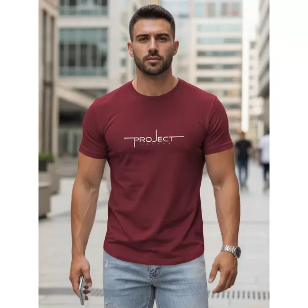  Moška majica s kratkimi rokavi DSTREET NX5127R-BU BORDO 