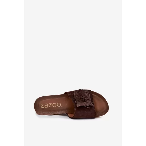  Ženski copati ZAZOO 40312 ČOKOLADA 