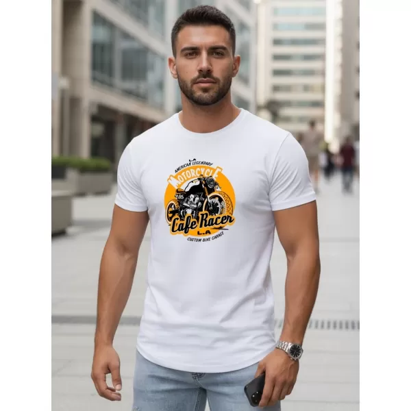  Moška majica s kratkimi rokavi DSTREET NX5095R-WH BELA 