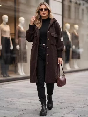 Ženski plašč DSTREET NY0797 RJAVA