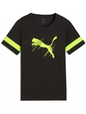 Otroška majica s kratkimi rokavi PUMA ATTACANTO LOGO JERSEY JR 66104603 PUMA BLACK/LIME SQUEEZE