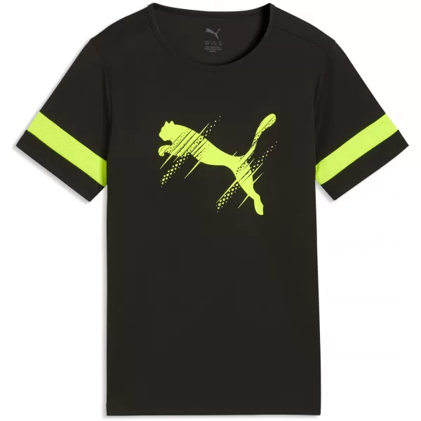  Otroška majica s kratkimi rokavi PUMA ATTACANTO LOGO JERSEY JR 66104603 PUMA BLACK/LIME SQUEEZE 