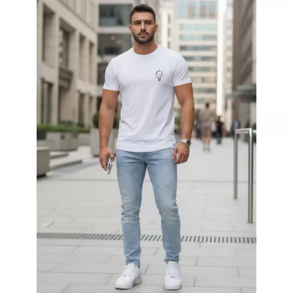  Moška majica s kratkimi rokavi DSTREET NX0137R-WH BELA 