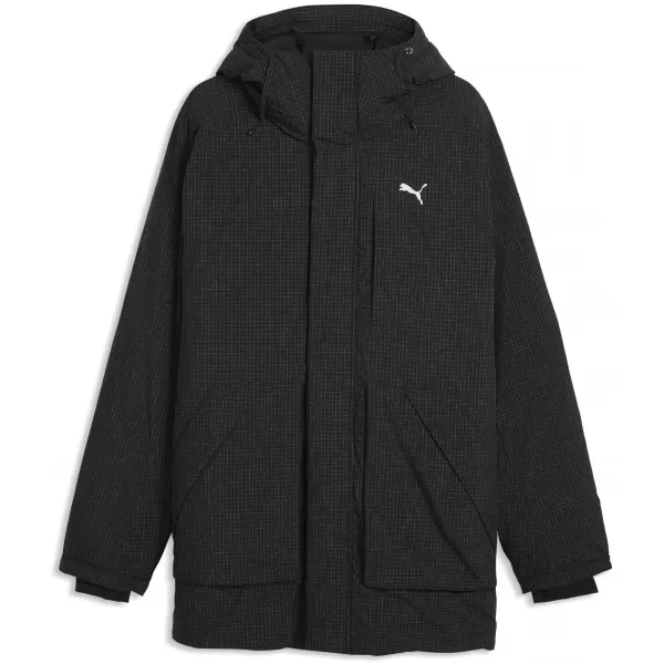  Moški plašč PUMA PROTECTIVE HOODED DOWN PARKA M 69456301 ČRNA PUMA 