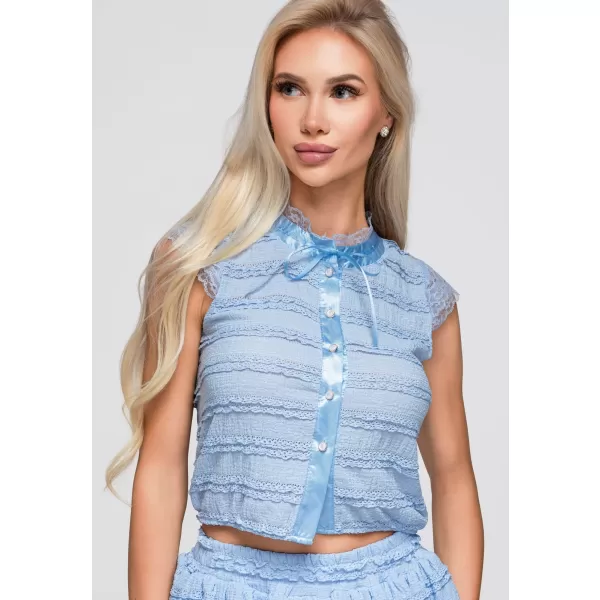  Ženska bluza OMBRE OW-TS-E0066 MODRA 