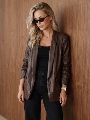 Ženska jakna DSTREET PY0165 RJAVA