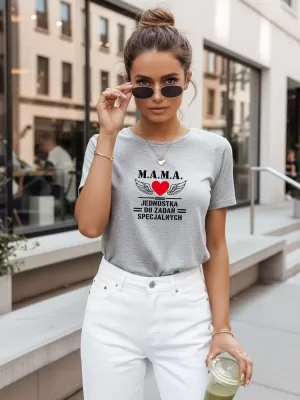 Ženska majica s kratkimi rokavi DSTREET NX5026RY-AS SVETLO SIVA