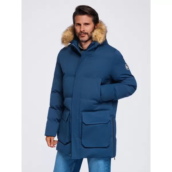  Moška parka OMBRE OM-JALJ-0310 MORNARSKO MODRA 