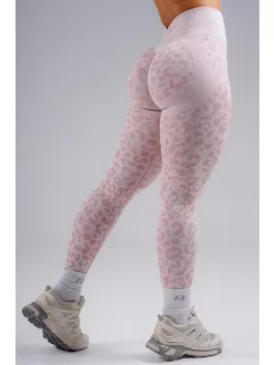 Kompresijske push-up pajkice z leopardjim potiskom NEBBIA PRIMAL 849 ROZA LEOPARD
