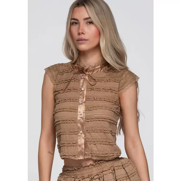  Ženska bluza OMBRE OW-TS-E0066 TAUPE 