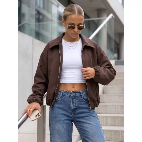  Ženska jakna DSTREET TY5957 RJAVA 