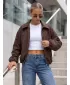 Ženska jakna DSTREET TY5957 RJAVA