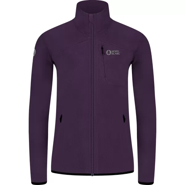  Lahek ženski pulover iz flisa NORDBLANC MAPLE NBSFL8374 TEMNO VIJOLIČNA 
