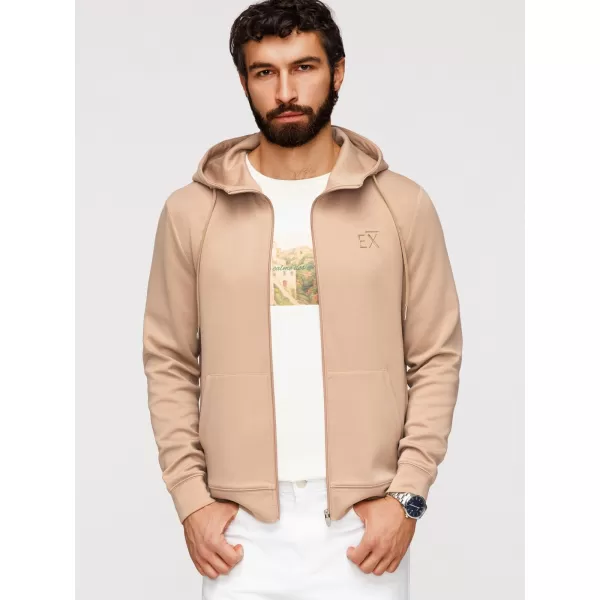  Moški pulover OMBRE OM-SZBC-0196 BEŽ 