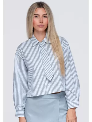 Ženska srajca OMBRE OW-SH-E0069 SIVA
