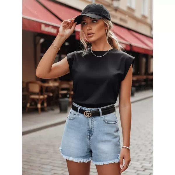  Ženska majica s kratkimi rokavi DSTREET RY2497 ČRNA 