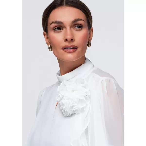  Ženska bluza OMBRE OW-TS-E0085 BELA 