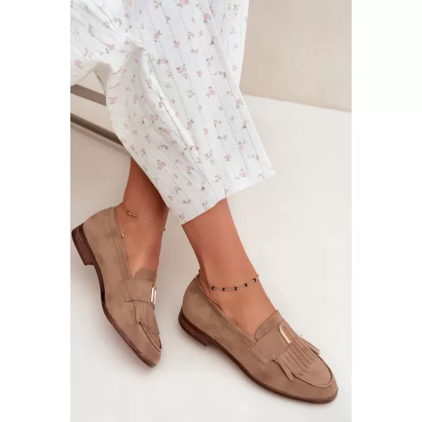  Ženski mokasini BOTO 3742 KAKI 