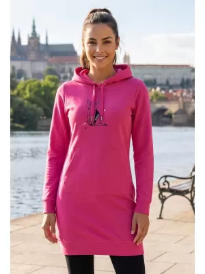 Ženski podaljšan pulover ALTISPORT ALW091419 MAGENTA