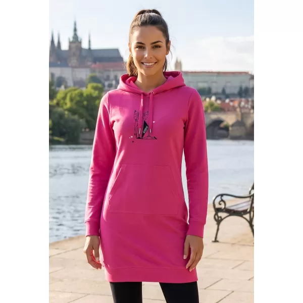  Ženski podaljšan pulover ALTISPORT ALW091419 MAGENTA 