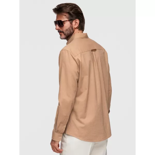  Moška srajca OMBRE N-OM-SHCS-0134 SVETLO RJAVA 