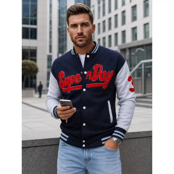  Moški pulover DSTREET BX5443 TEMNO MODRA 